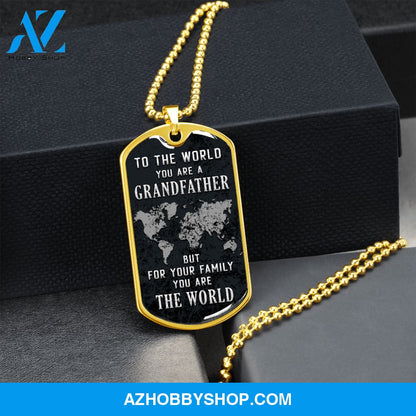 You are the World - Graphical Dog Tag & Ball chain (steel)