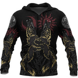 Unisex Hoodie All Over Print Viking Gifts Vikings - The Wolves Skoll and Hati Unisex Hoodie