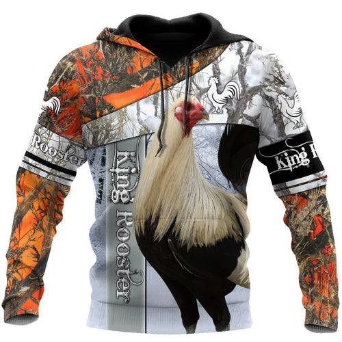 Rooster King Camo II All Over Print Unisex Hoodie