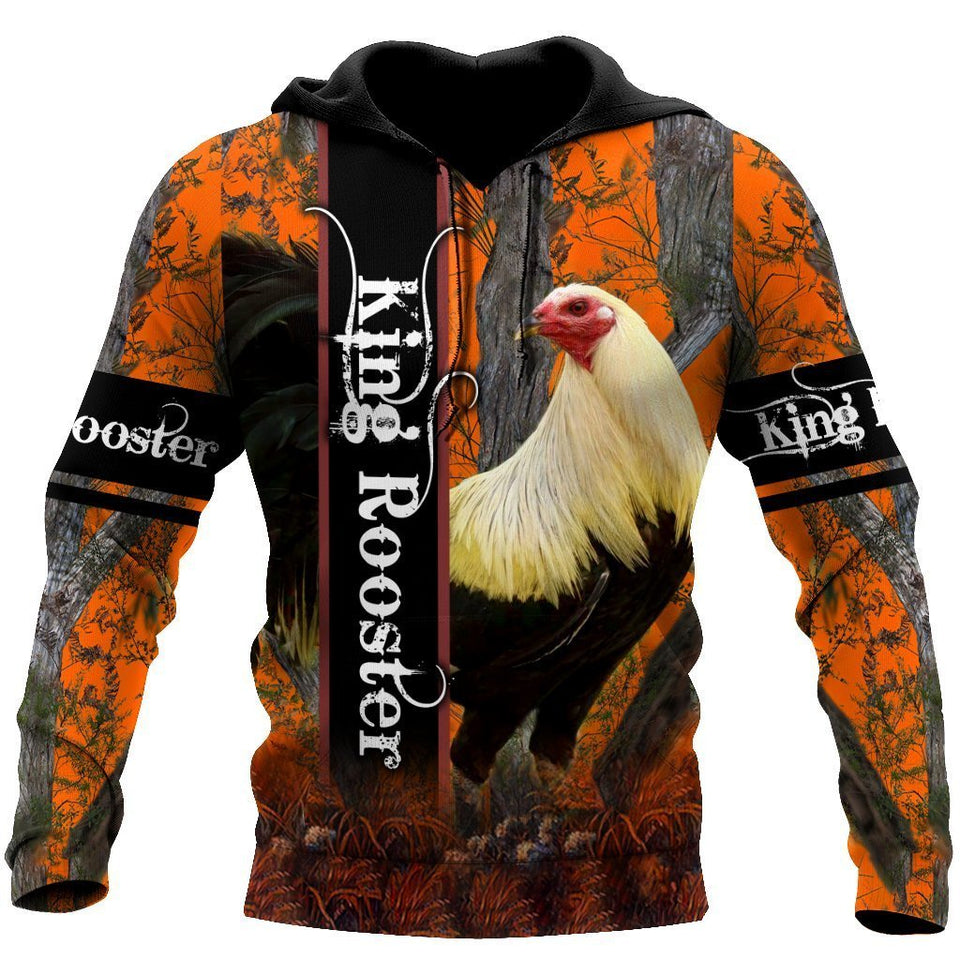 Rooster King Camo All Over Print Unisex Hoodie