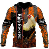 Rooster King Camo All Over Print Unisex Hoodie