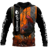 Rooster King II Camo All Over Print Unisex Hoodie