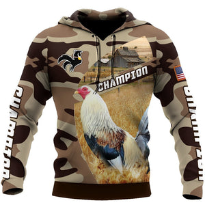 Champion Rooster All Over Print Unisex Hoodie