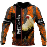 Premium March Rooster All Over Print Unisex Hoodie