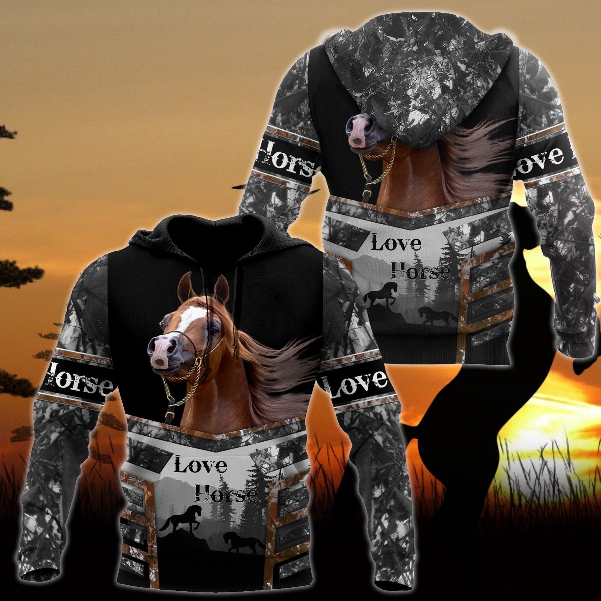 Horse Gifts Beautiful Horse Love Horse All Over Printed Unisex Hoodie
