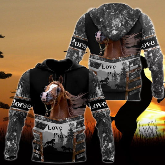 Horse Gifts Beautiful Horse Love Horse All Over Printed Unisex Hoodie