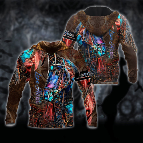 Horse Gifts Premium Love Horse All Over Printed Unisex Hoodie