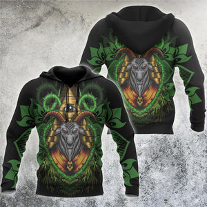 Unisex Hoodie All Over Print Skull Gifts God Of Skull Satanic Unisex Hoodie