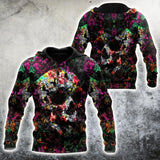 Unisex Hoodie All Over Print Skull Gifts Tropical Skull Unisex Hoodie