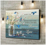 When You Believe Blue Jay Bird Wall Art Canvas