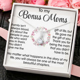 To My Bonus Mom Necklace Gift - Life gave me the gift of you Love Knot, Alluring Beauty, Eternal Hope Necklace LX070C