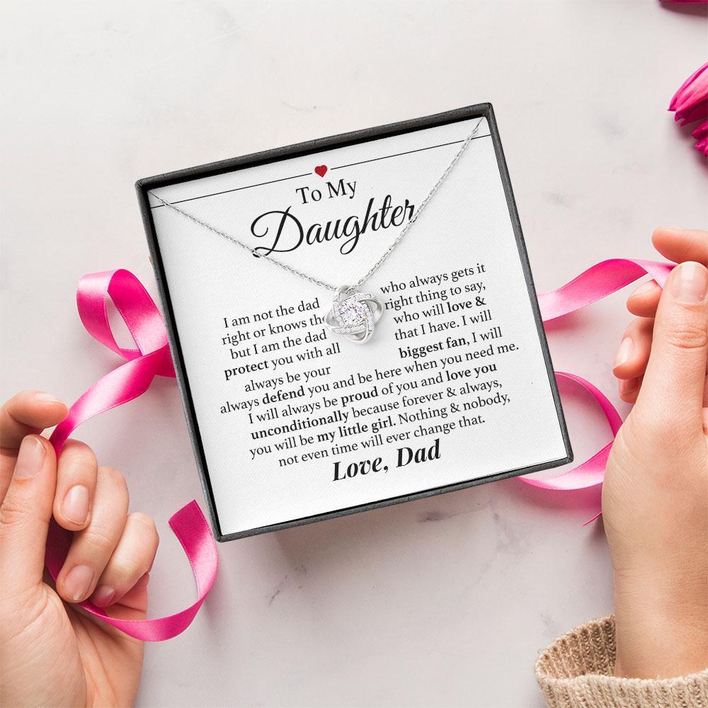 To My Daughter Granddaughter Necklace - I Will Always Be Your Biggest Fan, My Little Girl - Personalized Alluring Beauty Necklace