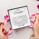 To My Daughter Granddaughter Necklace - I Will Always Be Your Biggest Fan, My Little Girl - Personalized Alluring Beauty Necklace