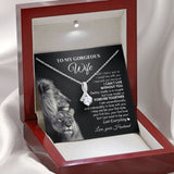 To my Wife Soulmate Necklace - Couple Lion I can't live without you Love  Knot, Alluring Beauty, Sunflower Necklace LX361D