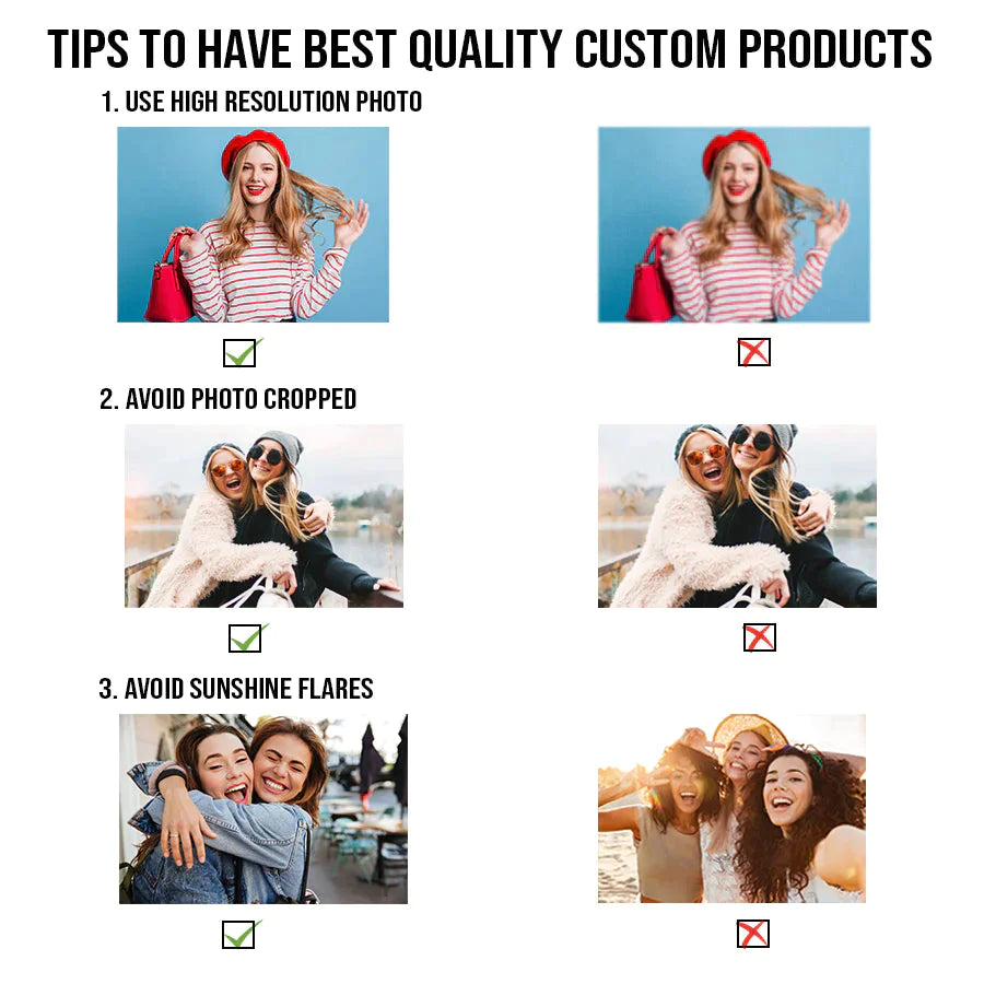 Flat Custom photo Friend Ornament Friendship - 2D Effect