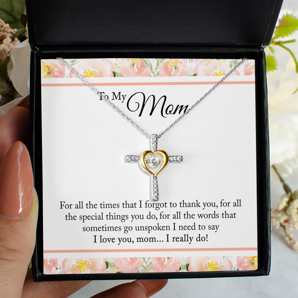 To My Mom Necklace Gift For all times that I forgot to thank you Love Knot, Alluring Beauty, Sunflower, Turtle Necklace - LX362B