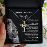 To my Wife Soulmate Necklace - Couple Lion I can't live without you Love  Knot, Alluring Beauty, Sunflower Necklace LX361D