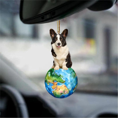 Welsh Corgi-Around My Dog-Two Sided Ornament