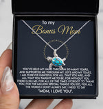 To My Bonus Mom Necklace Gift - Mom, I Love You - Love Knot, Alluring Beauty, Eternal Hope Necklace LX070D