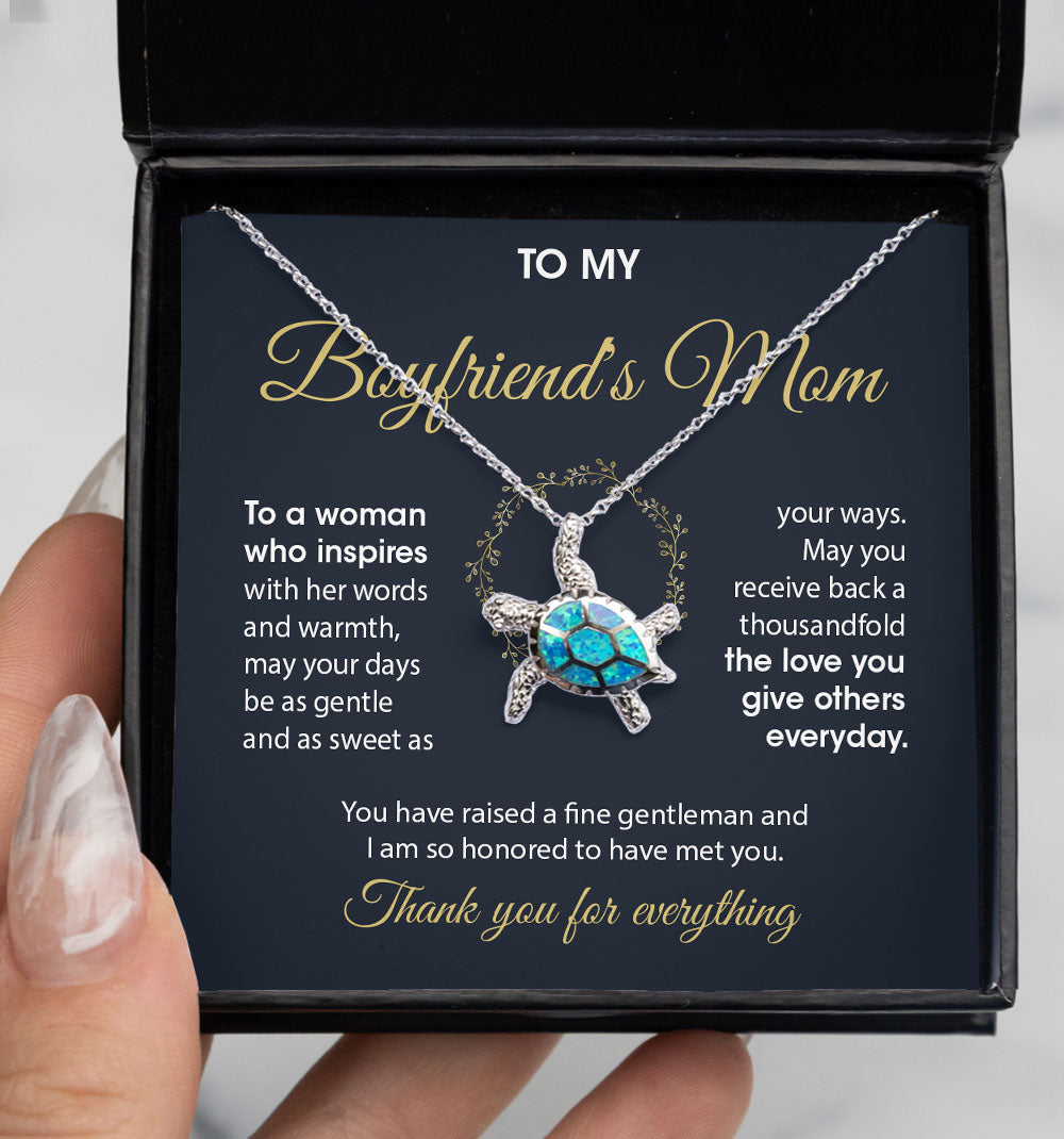 To My Boyfriend's Mom Necklace Gift - I am so honored to have met you Daughter-in-law to Mother-in-law GiftLove Knot, Alluring Beauty Necklace LX069A