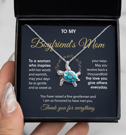 To My Boyfriend's Mom Necklace Gift - I am so honored to have met you Daughter-in-law to Mother-in-law GiftLove Knot, Alluring Beauty Necklace LX069A