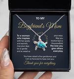 To My Boyfriend's Mom Necklace Gift - I am so honored to have met you Daughter-in-law to Mother-in-law GiftLove Knot, Alluring Beauty Necklace LX069A