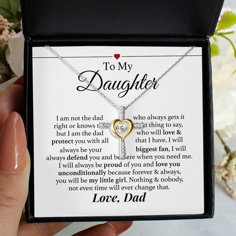 To My Daughter Granddaughter Necklace - I Will Always Be Your Biggest Fan, My Little Girl - Personalized Alluring Beauty Necklace