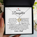 To My Daughter Granddaughter Necklace - I Will Always Be Your Biggest Fan, My Little Girl - Personalized Alluring Beauty Necklace