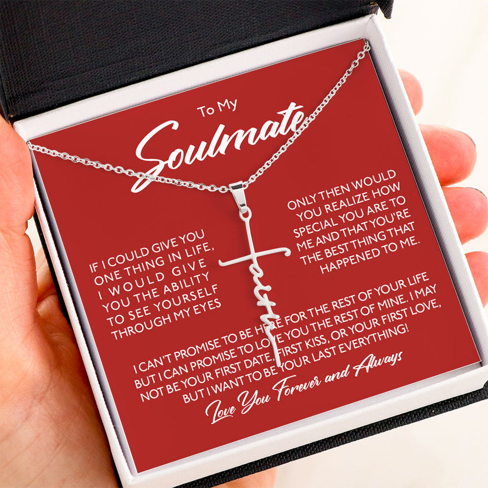 To My Soulmate Necklace Gift - Wife Girlfriend Woman Necklace How Special You Are To Me, I Want To Be Your Last Everything Forever Love, Love Knot Necklace LX122K