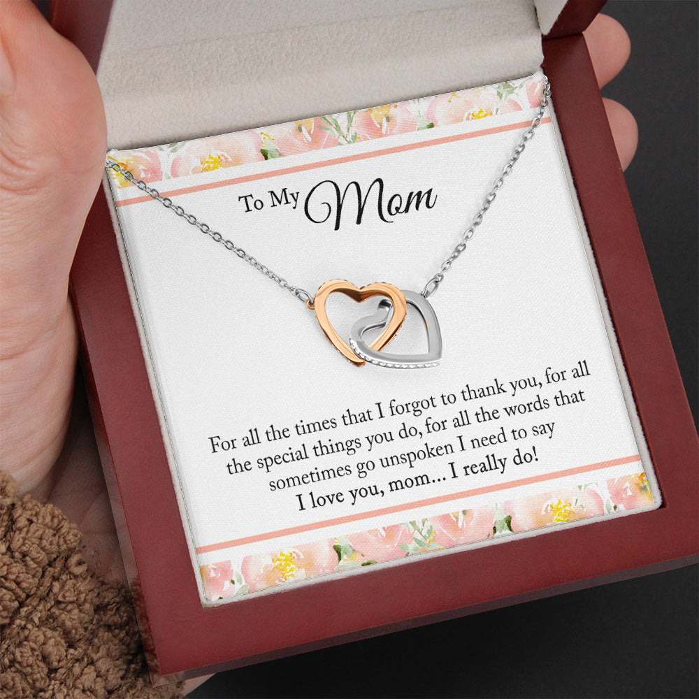To My Mom Necklace Gift For all times that I forgot to thank you Love Knot, Alluring Beauty, Sunflower, Turtle Necklace - LX362B