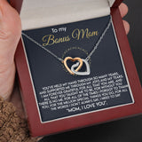 To My Bonus Mom Necklace Gift - Mom, I Love You - Love Knot, Alluring Beauty, Eternal Hope Necklace LX070D