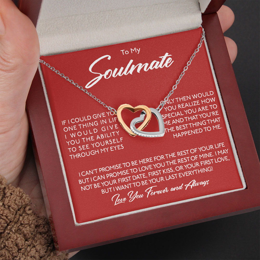 To My Soulmate Necklace Gift - Wife Girlfriend Woman Necklace How Special You Are To Me, I Want To Be Your Last Everything Forever Love, Love Knot Necklace LX122K