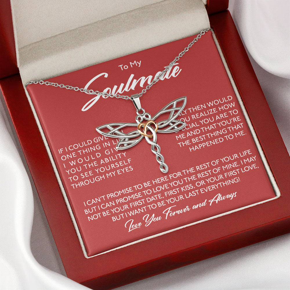 To My Soulmate Necklace Gift - Wife Girlfriend Woman Necklace How Special You Are To Me, I Want To Be Your Last Everything Forever Love, Love Knot Necklace LX122K