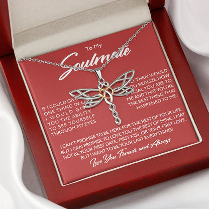To My Soulmate Necklace Gift - Wife Girlfriend Woman Necklace How Special You Are To Me, I Want To Be Your Last Everything Forever Love, Love Knot Necklace LX122K