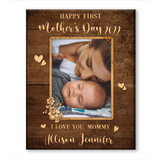 First Mother’s Day Picture Canvas, Personalized First Mother’s Day Gift From Baby, Mother’s Day 2022 Gift New Mom, 1st Mother’s Day Gift
