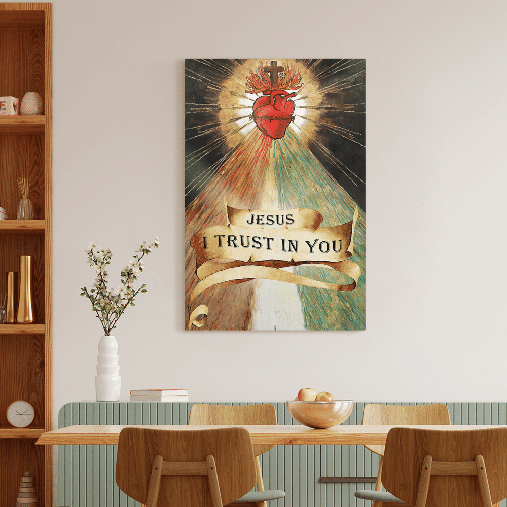 Heart Jesus i trust in you - Matte Canvas