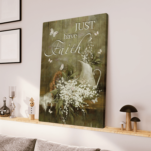 Jesus Baby flower Just have faith - Matte Canvas