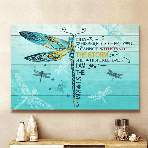 Gorgeous Dragonfly I am the storm - Matte Canvas