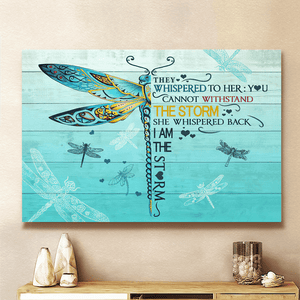 Gorgeous Dragonfly I am the storm - Matte Canvas