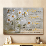 Christian Wall Art Hummingbird God didn't promise days without pain - Matte Canvas