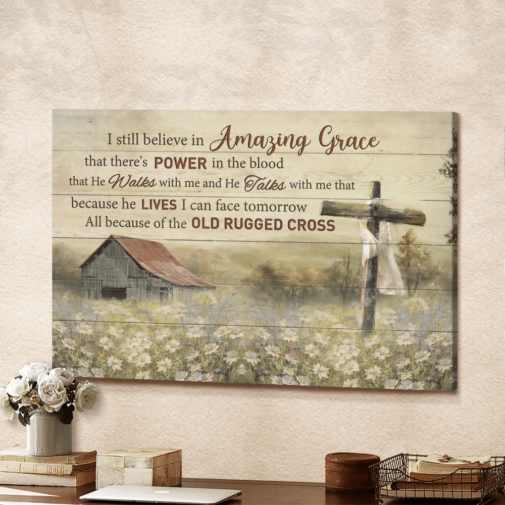 All because of the old rugged cross Jesus - Matte Canvas