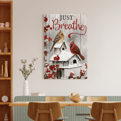 Jesus Just Breathe Cardinals - Matte Canvas