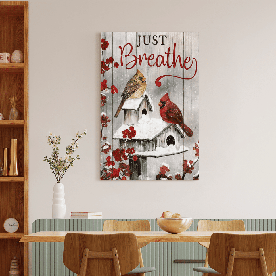 Jesus Just Breathe Cardinals - Matte Canvas