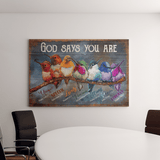 Hummingbird God says you are Canvas Wall Art, Wall Decor Visual Art