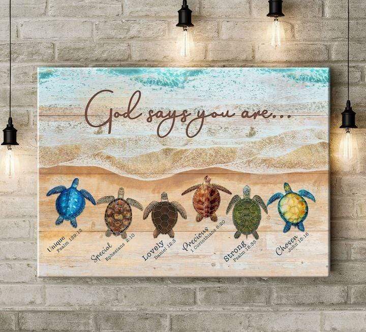 Turtle God says you are Canvas Wall Art, Wall Decor Visual Art