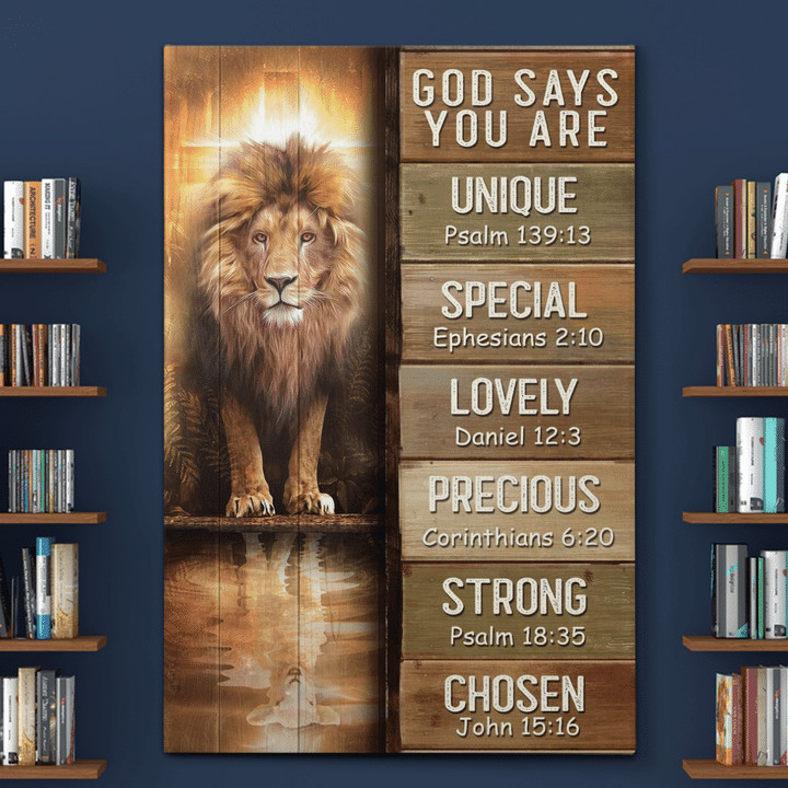 Lion God says you are Canvas Wall Art, Wall Decor Visual Art
