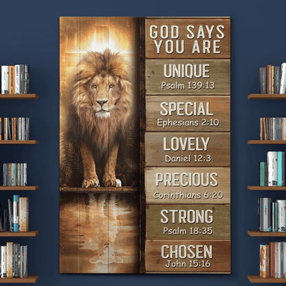 Lion God says you are Canvas Wall Art, Wall Decor Visual Art