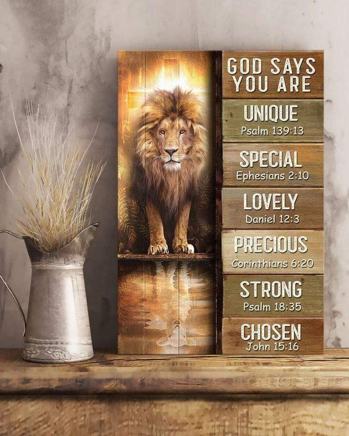 Lion God says you are Canvas Wall Art, Wall Decor Visual Art