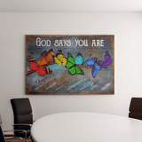Butterfly God says you are Canvas Wall Art, Wall Decor Visual Art