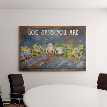 Frog God Says You Are Canvas And Poster, Wall Decor Visual Art